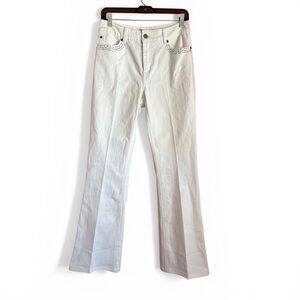 Chico’s Platinum White Casual Straight Leg Pants Size 0.5 Minimalist Preppy
